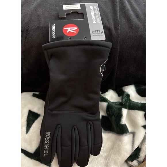ROSSIGNOL Gloves Men's Size Large Black MID‎ WEIGHT Waterproof gloves - Picture 1 of 5
